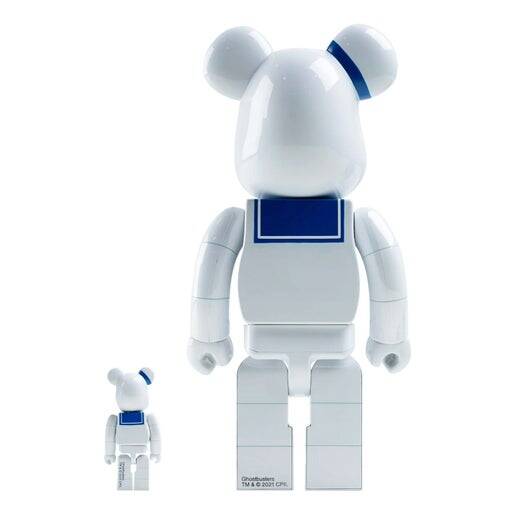 Medicom Ghostbusters Stay Puft Marshmallow Man 100% 400% Bearbrick Figure Set
