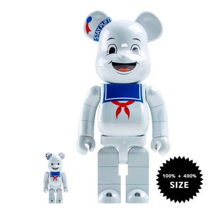 Medicom Ghostbusters Stay Puft Marshmallow Man 100% 400% Bearbrick Figure Set