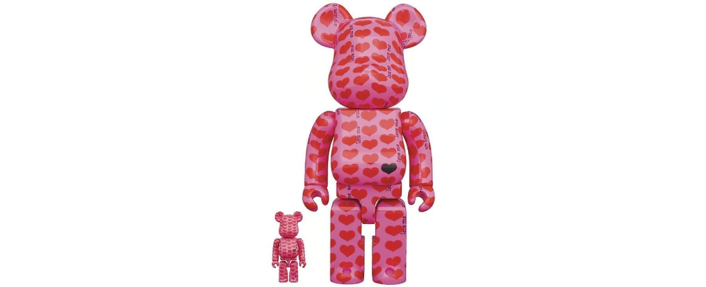 Medicom Hide Pink 100% 400% Bearbrick Figure Set