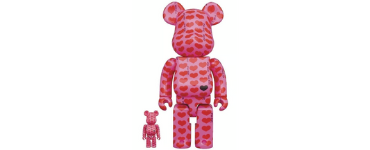 Medicom Hide Pink 100% 400% Bearbrick Figure Set